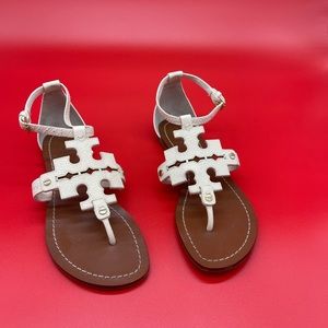 Tory Burch White Sandals, 7,5